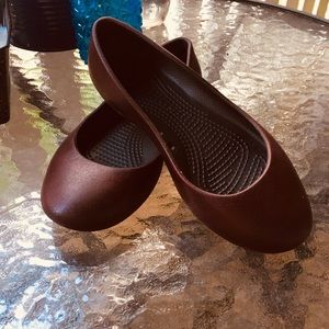 Crocs At Work Brown Flats